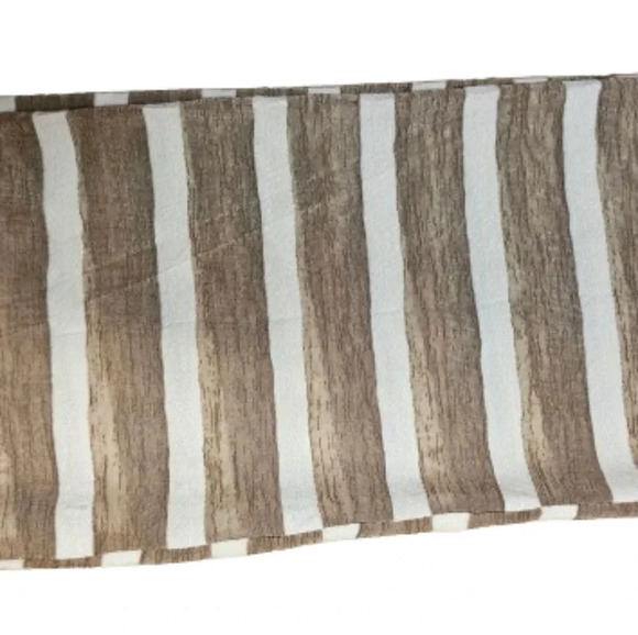 Tan/Cream Striped Infinity Scarf - Picture 5 of 7